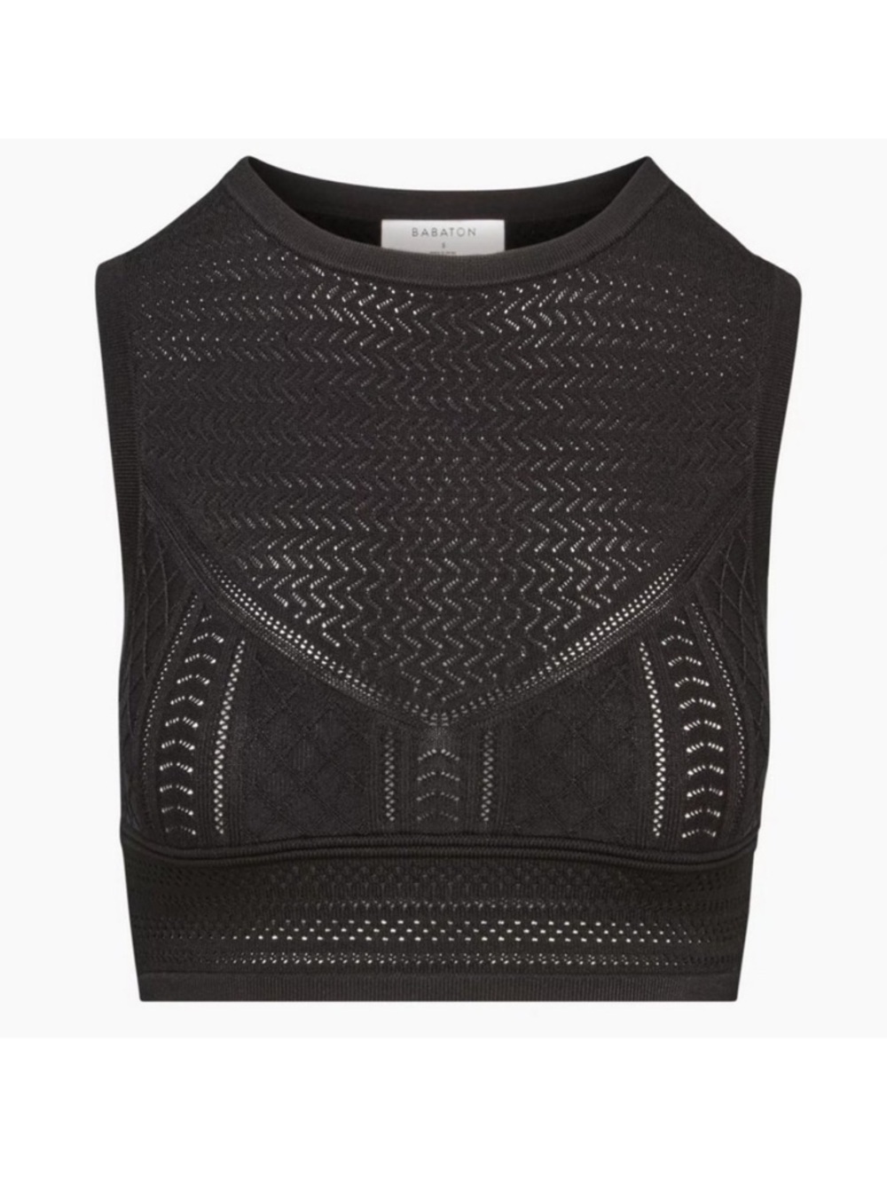 Aritzia Babaton Pointelle Tank Black Noir Size Small
